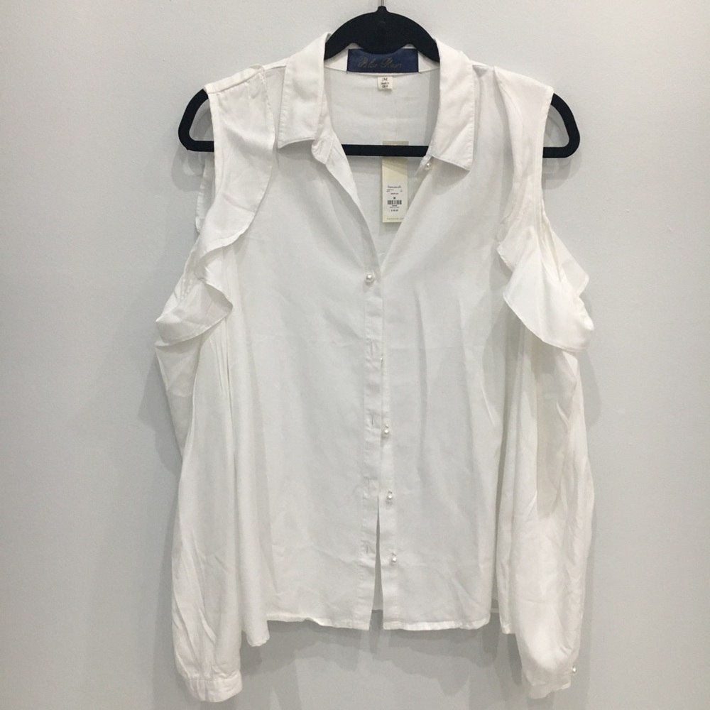 Cold Shoulder white blouse